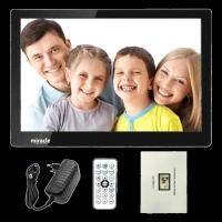 Miracle Digital 30.48cm (12 Inches) Digital Photo Frame (Stereo Speaker, MD004, Black)