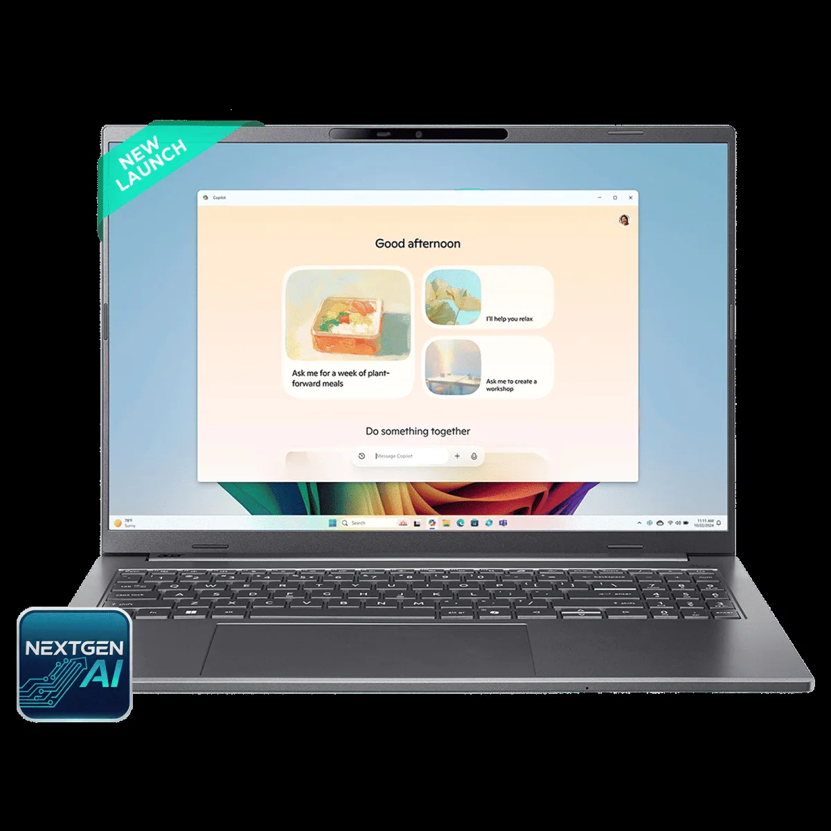 acer A16-11M Qualcomm Snapdragon X Laptop (16GB, 512GB SSD, Windows 11, 16 inch WUXGA Display, MS Office, Steel Grey, 1.7 KG)