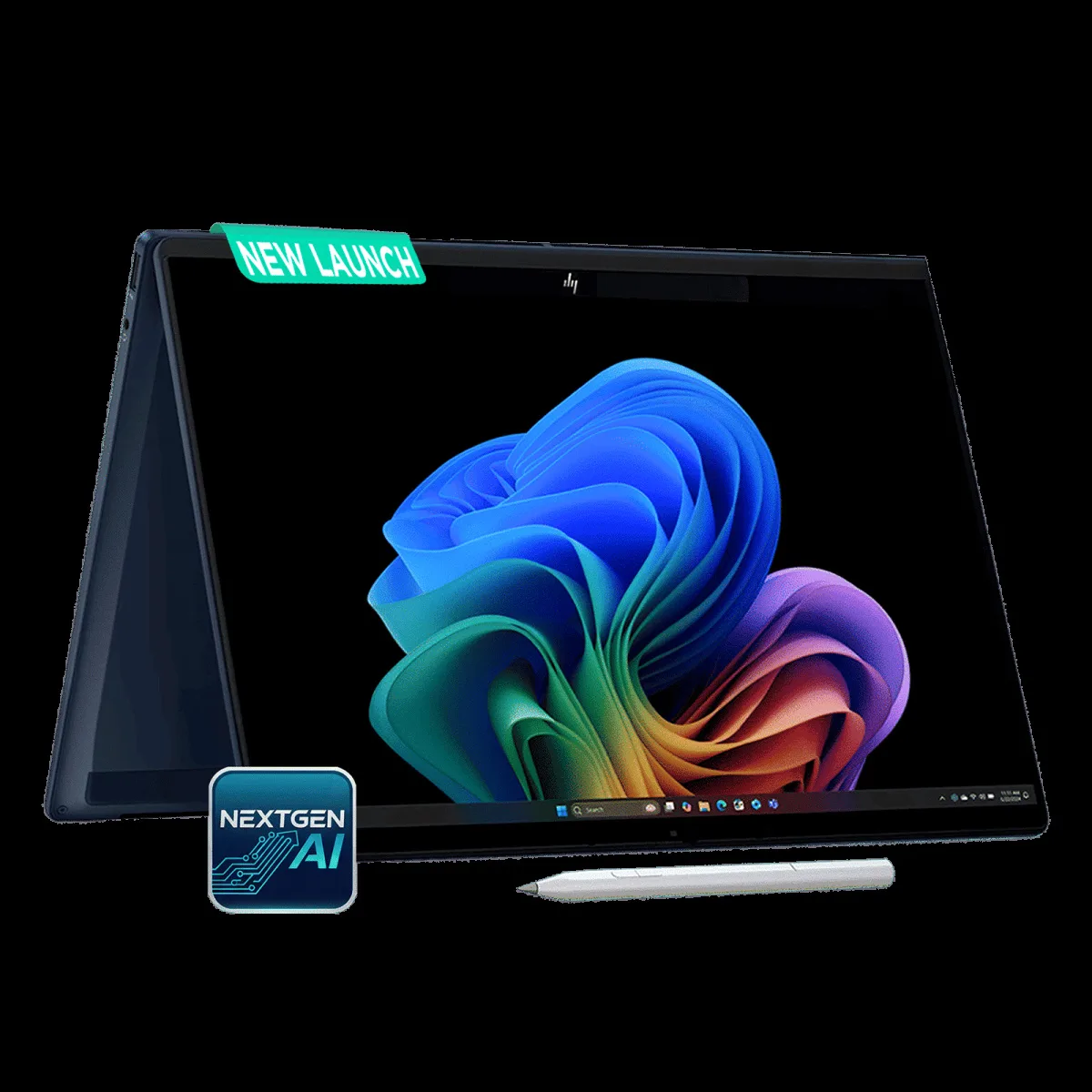 HP OmniBook X Flip Intel Core Ultra 7 Touchscreen Thin & Light Laptop (32GB, 1TB SSD, Windows 11 Home, 14 inch 3K OLED Display, MS Office Home 2024, Atmospheric Blue, 1.38 KG)