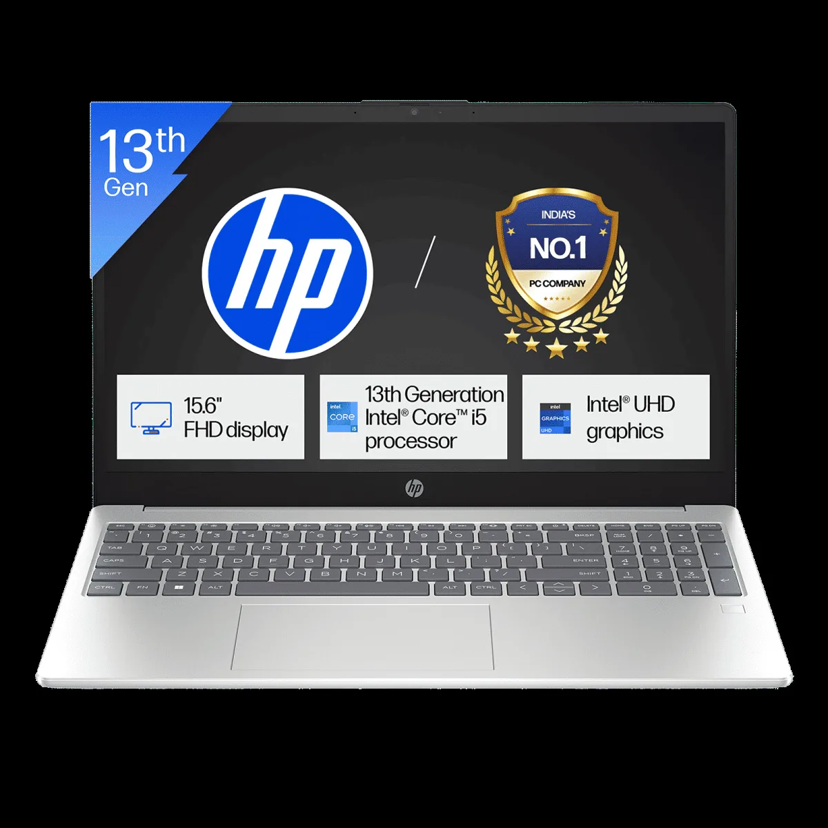 HP 15-fr0049TU Intel Core i5 13th Gen Thin & Light Laptop (16GB, 512GB SSD, Windows 11 Home, 15.6 inch Full HD Display, Natural Silver, 1.65 KG)