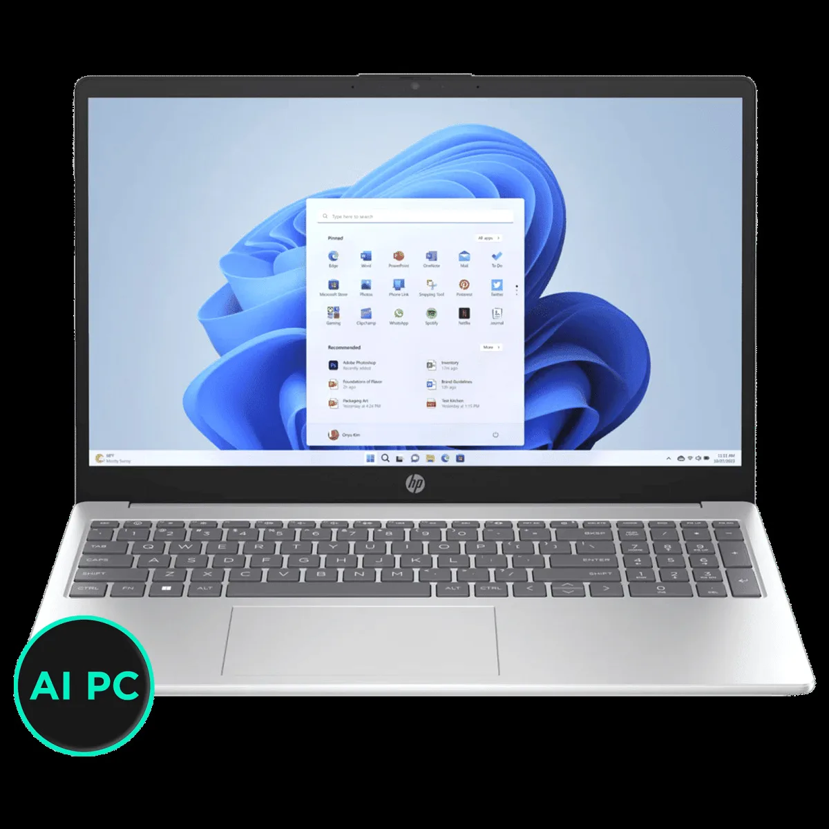 HP FD1098TU Intel Core Ultra 5 Thin and Light Laptop (8GB, 512GB SSD, Windows 11 Home, 15.6 inch Full HD Display, MS Office 2021, Natural Silver, 1.59 KG)