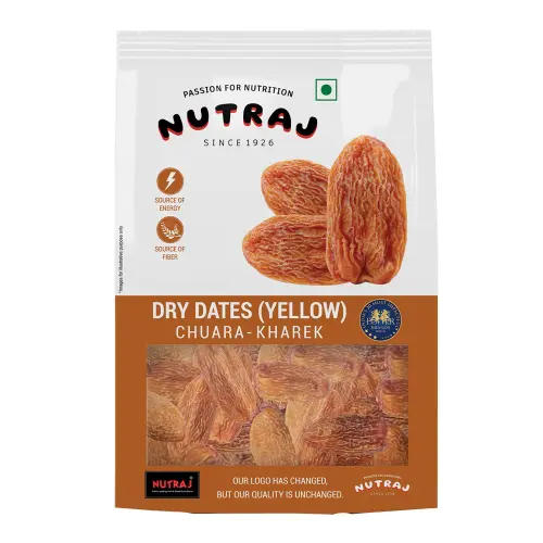 Nutraj Dry Seeded Dates (Yellow) Chuara-Kharek Pouch
