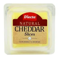 D'lecta Natural Cheddar Cheese Slices
