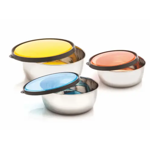 SignoraWare Elegant Steel Containers (Assorted) - Set of 3