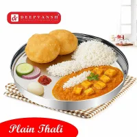 Deepvansh Stainless Steel Plain Thali - 25 cm