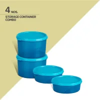 Belocopia Round Plastic Containers (Blue) CFS0020 - Set of 4