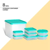 Belocopia Plastic Containers Aqua (Green) CFS0014 - Set of 8