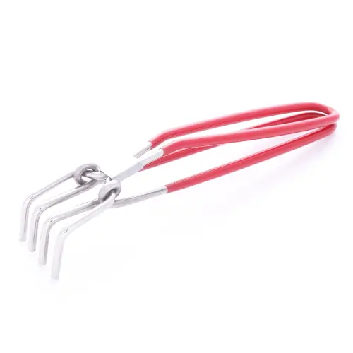 Indigo Metalware Stainless Steel Wire Pakad - Red Wire - 25 cm
