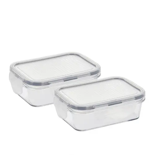 Steelo Sofresh Soclick Plastic Container - 2x500 ml