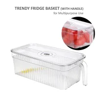 Jaipet Trendy Fridge Basket With Handle - Transparent