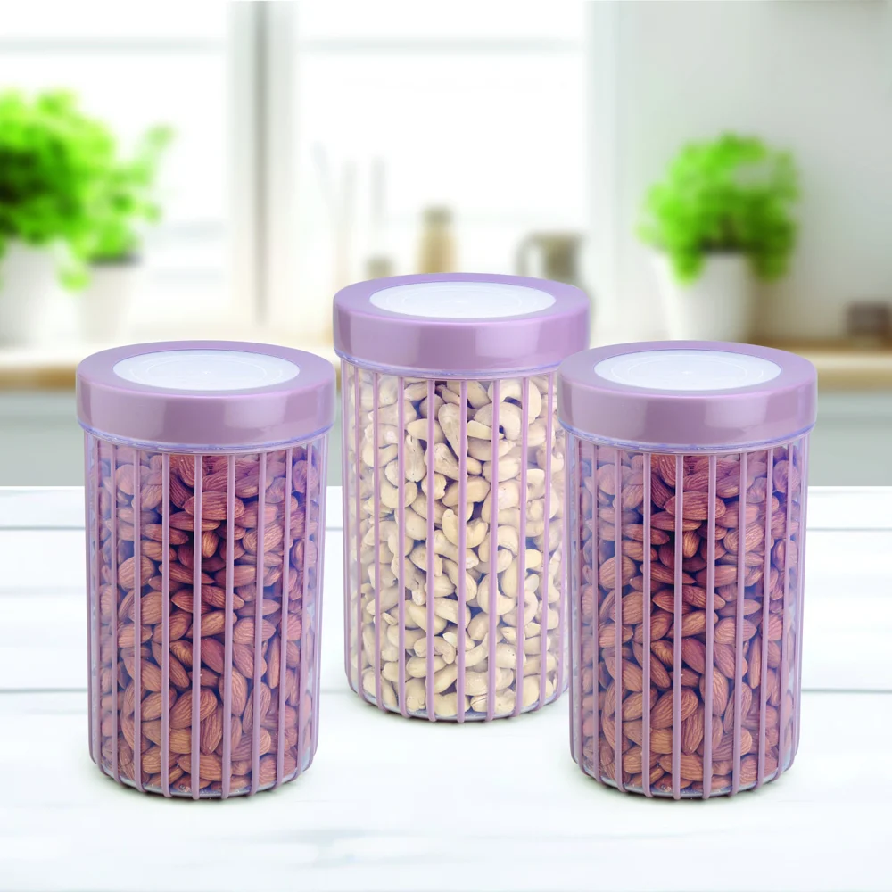 Joyo Better Home Linea Container (Brown) 1500 ml - Set of 3