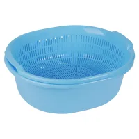Happy Family West Side Colander With Tub - Blue