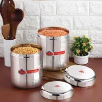 Gokul Stainless Steel Premium Canister Set - Set Of 2