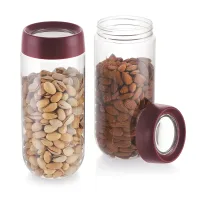 Mastercook Monza Storage Jar - Maroon (2 Pieces)