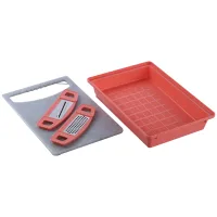 Unica Marble Multipurpose Chopping Board (Coral) - Set of 4