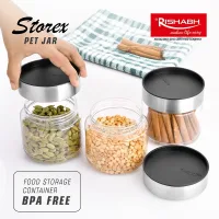 Rishabh Storex 500 Storage Container Set With Steel Lid (400 ml) - Set Of 3