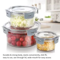 Jaipet Clip & Stack Storage Box (Grey) - Set Of 3