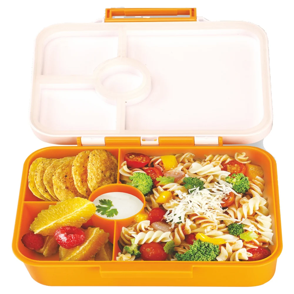 Nayasa Bento 4 - Compartment Lunch Box - Yellow