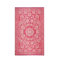Sapana Plastic Folding Mat (Chatai) : Strawberry Pink - 4X6 Feet