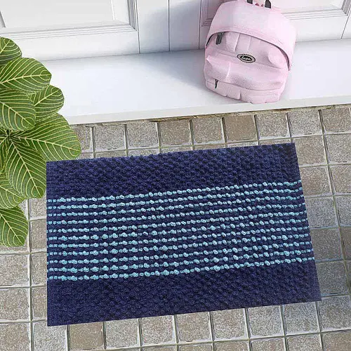 Elegant Weavers Loops Mat (Blue) - 38x58 cm