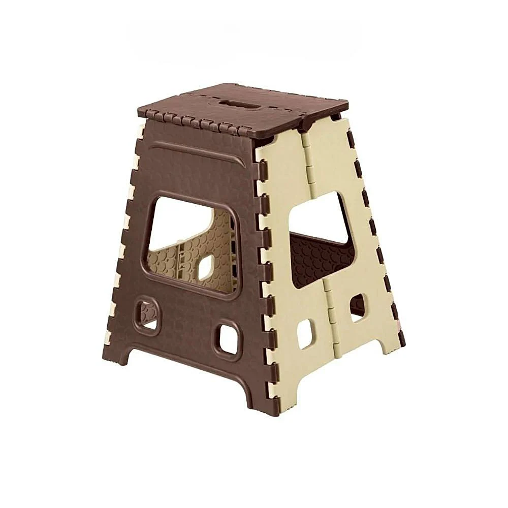 Beezy Plastic Foldable Stool (Brown) - 18 Inch