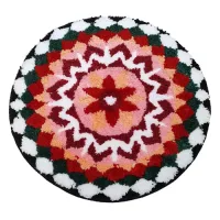 Elegant Weavers Rangoli Round Mat - Multi Colour