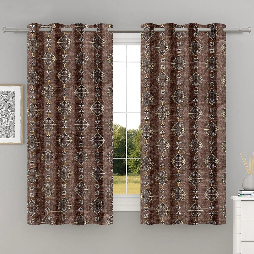 Shanplus Marigold Windows Curtain (Coffee) 112 x 150 cm