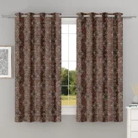 Shanplus Marigold Windows Curtain (Coffee) 112 x 150 cm