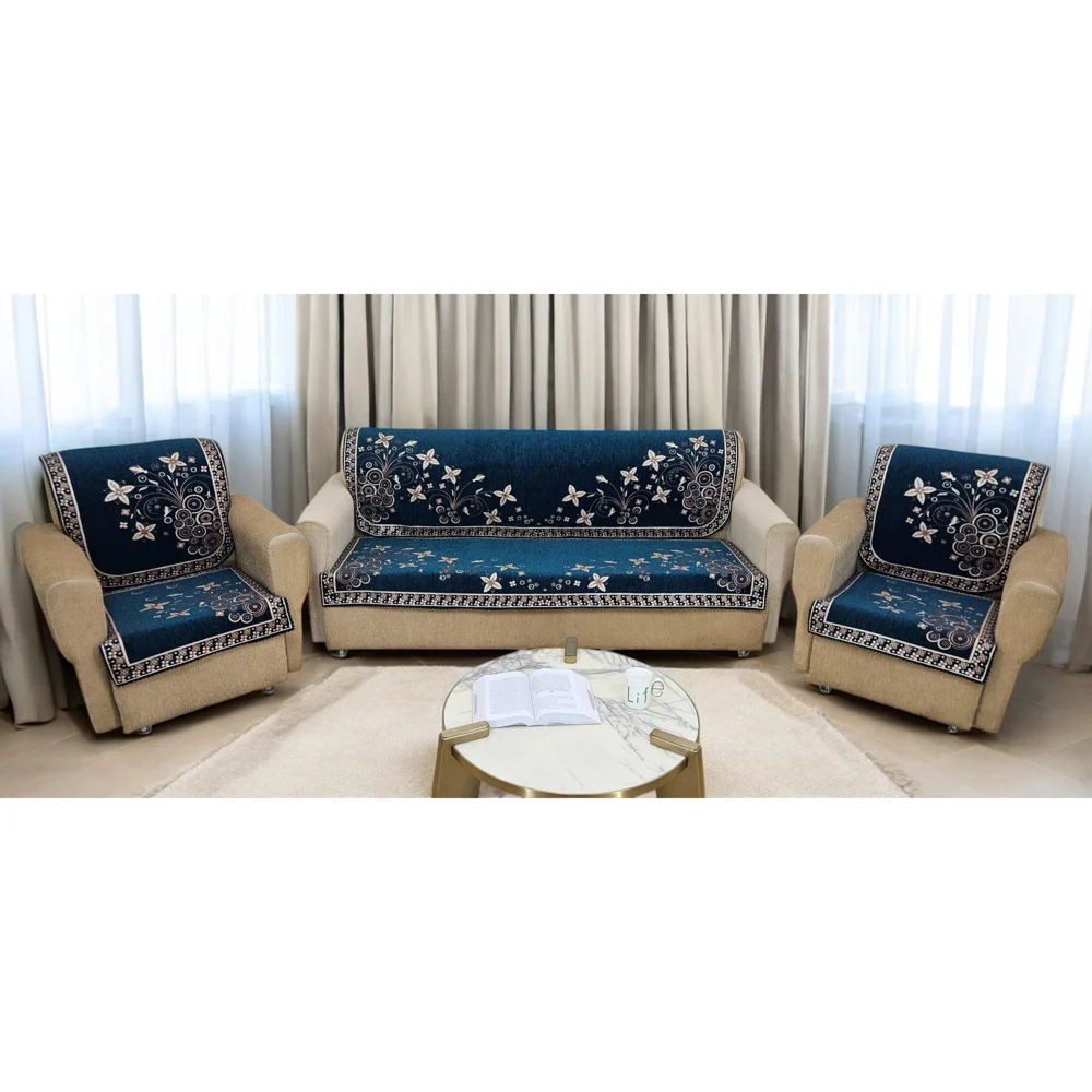 MHF Venue Ultrasonic Sofa Cover 09 (Aqua Black) 5 Seater