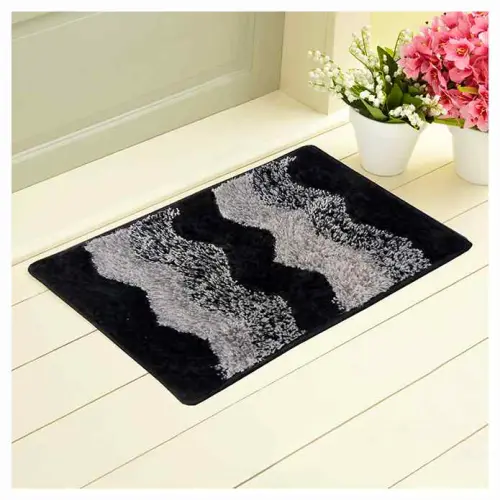 Elegant Weavers Marble Bathmat - Black Grey (40x60 cm)
