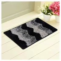 Elegant Weavers Marble Bathmat - Black Grey (40x60 cm)