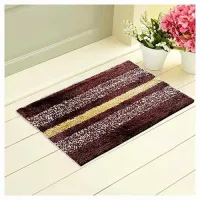 Elegant Weavers Stripe Bathmat (Brown) - 40x60 cm