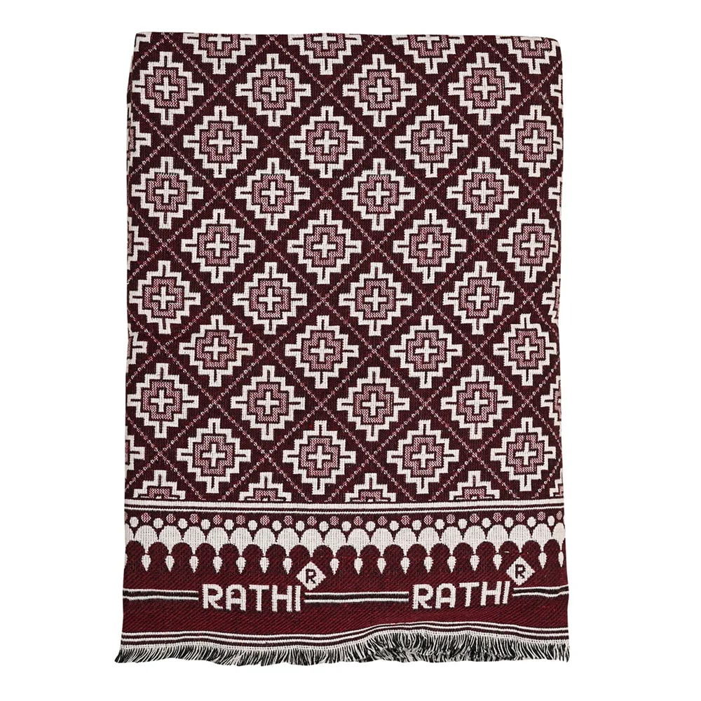 Rathi Solapur Chaddar 340 GSM (Dark Brown) - 145x220 cm