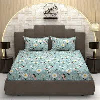 Mafatlal Luxe Double Bedsheet (HFLLBS0049) 120 GSM (Floral) - 227 x 254 cm