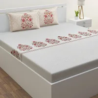 Home Affairs King Size Bedsheet (D2) 180 TC - Red 275 x 275 cm