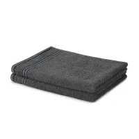 Welspun Glisten Everyday Hand Towel (40 x 60 cm) Dark Shadow - Pack Of 2