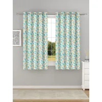 Shanplus Capricon Windows Curtain (Aqua) 112 x 150 cm