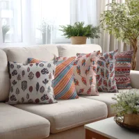 VAA Satin Finish Digital Print Cushion Cover (D3) Pack of 5