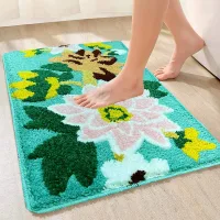 Roseate Nature Microfibre Bath Mat (P1) - Peacock