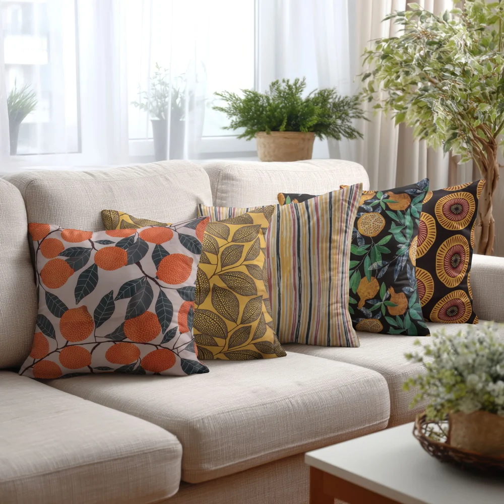 VAA Satin Finish Digital Print Cushion Cover (D6) Pack of 5