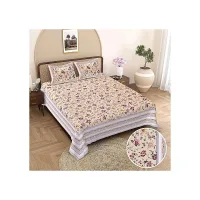 Sheetal World Cotton Soham Double Bedsheet D5 - 235 x 275 cm