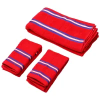 EW Towel Combo 400GSM (Maroon) - 1 Bath Towel + 2 Hand Towels