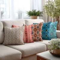 VAA Satin Finish Digital Print Cushion Cover (D7) Pack of 5