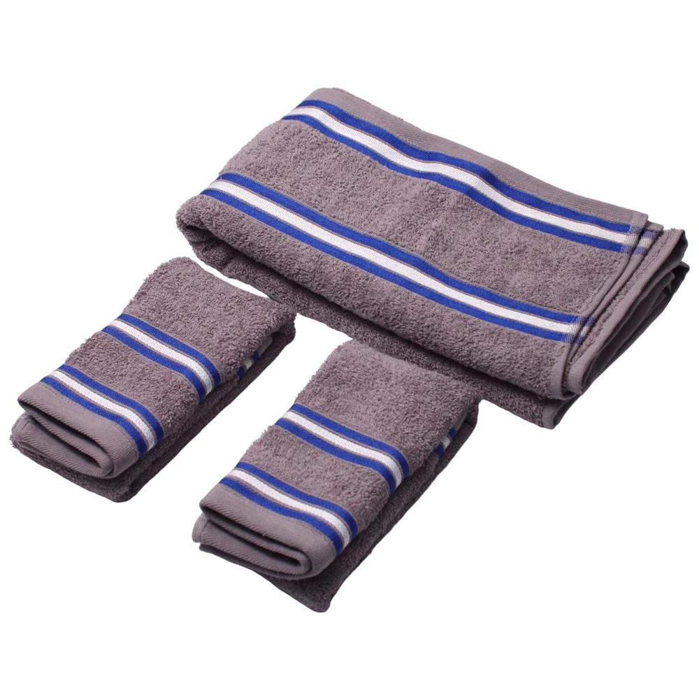 EW Towel Set 400GSM (Grey) - 1 Bath Towel + 2 Hand Towels