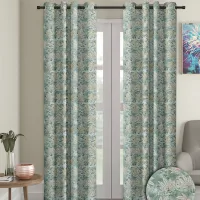 Cortina Aster Foil Printed 7 Feet Door Curtain (Grey) 115 x 213 cm