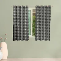 Shanplus Supernova 5 Feet Window Curtain (Grey) 112 x 150 cm