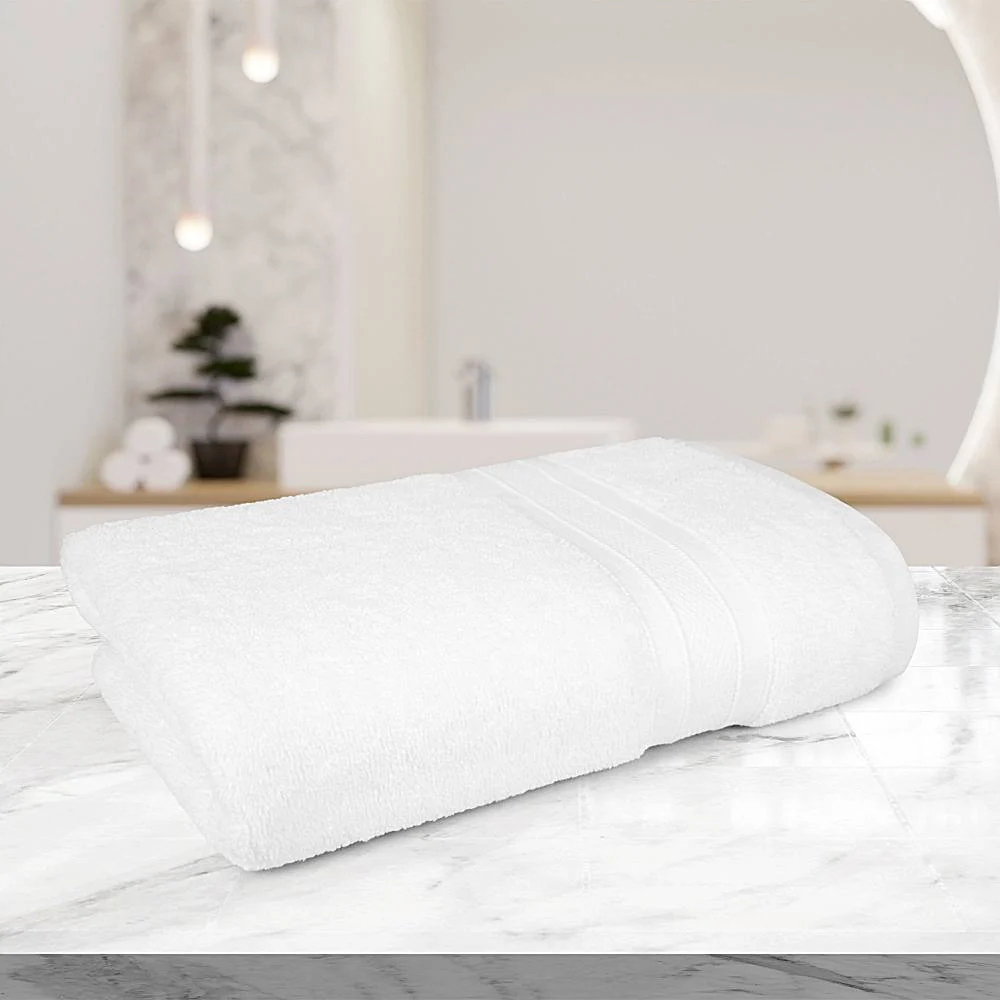 Trident Soft Comfort Air Rich Bath Towel 500 GSM (White) 69x137 cm