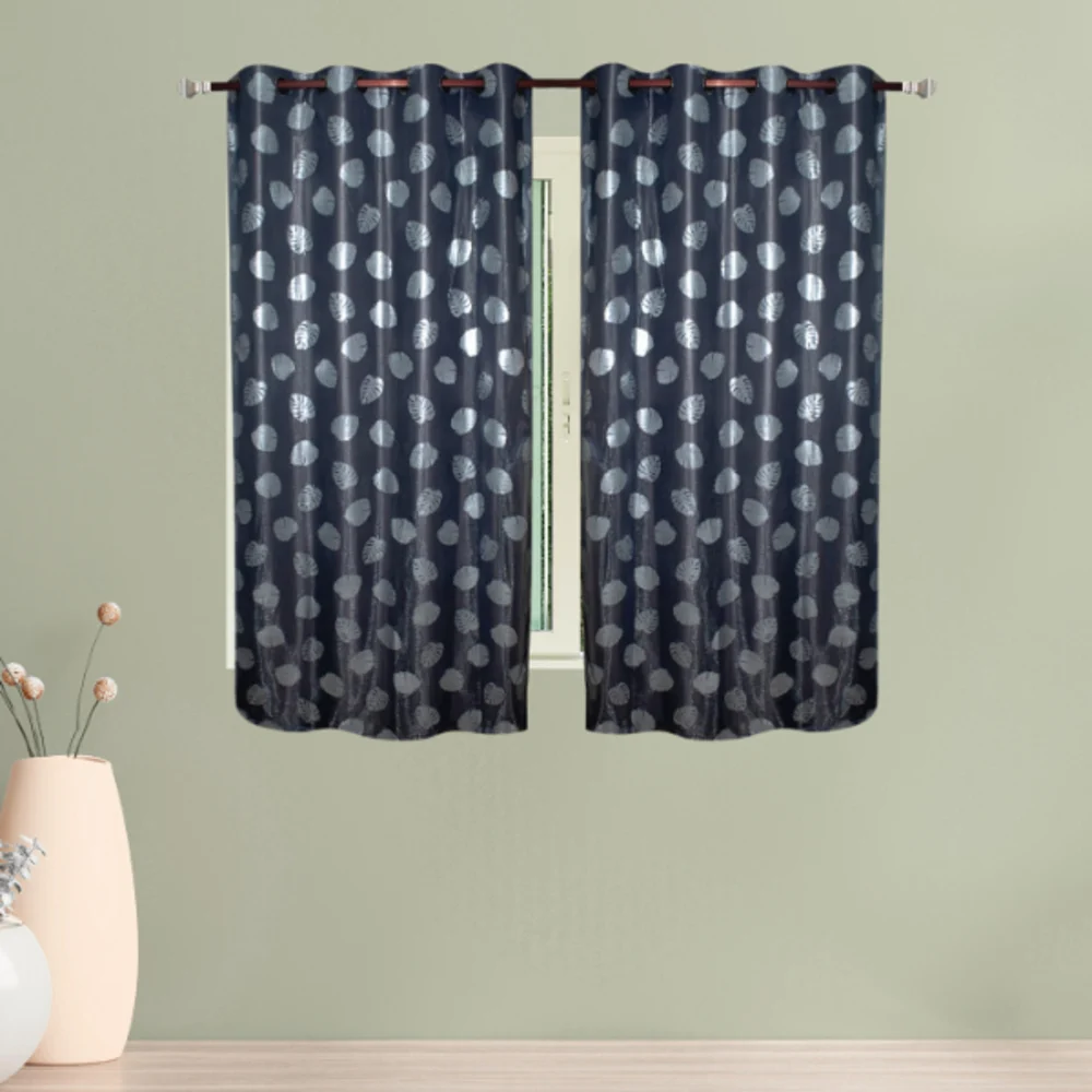 Shanplus Flame Living 5 Feet Window Curtain (Grey) 112 x 150 cm