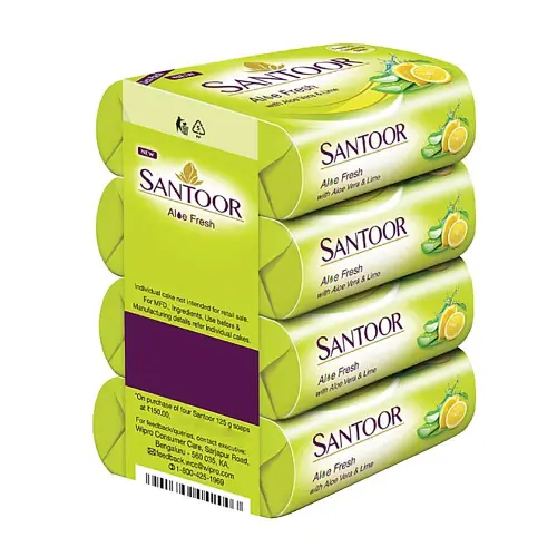 Santoor Aloe Vera & Lime Soap