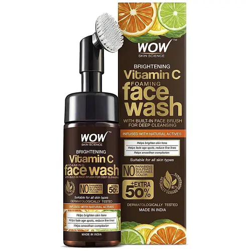 WOW Skin Science Vit C Foaming Face Wash With Brush